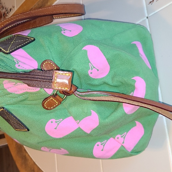 Dooney & Bourke-Green and Pink Vintage Purse Pre-loved. - Picture 7 of 16